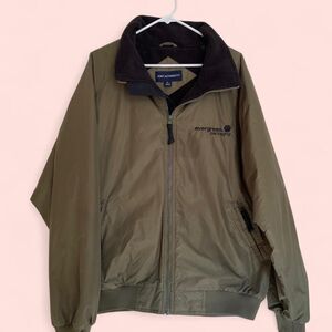 Port-authority Men's Green and Black Coat